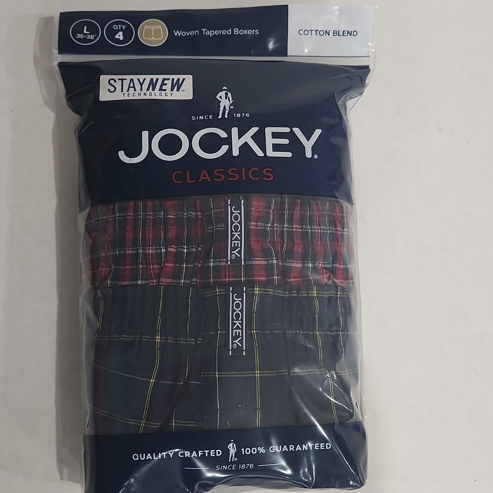 Jockey Classics Woven Tapered Boxers 4 Count Size Large